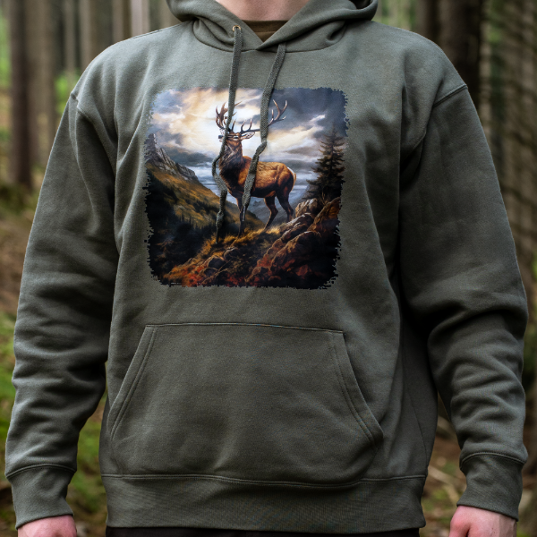 Bluza „Jeleń na grani” | Zieleń borowikowa